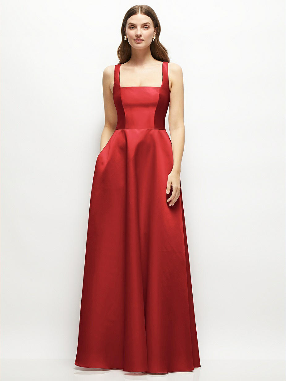 Red Square Neckline Bridesmaid Dresses Red Square Neckline Bridesmaid Dresses