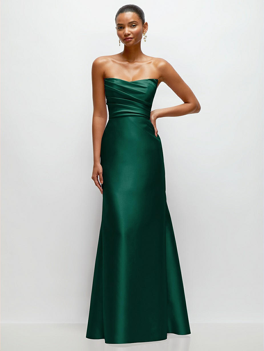 Green Spaghetti Strap Bridesmaid Dresses