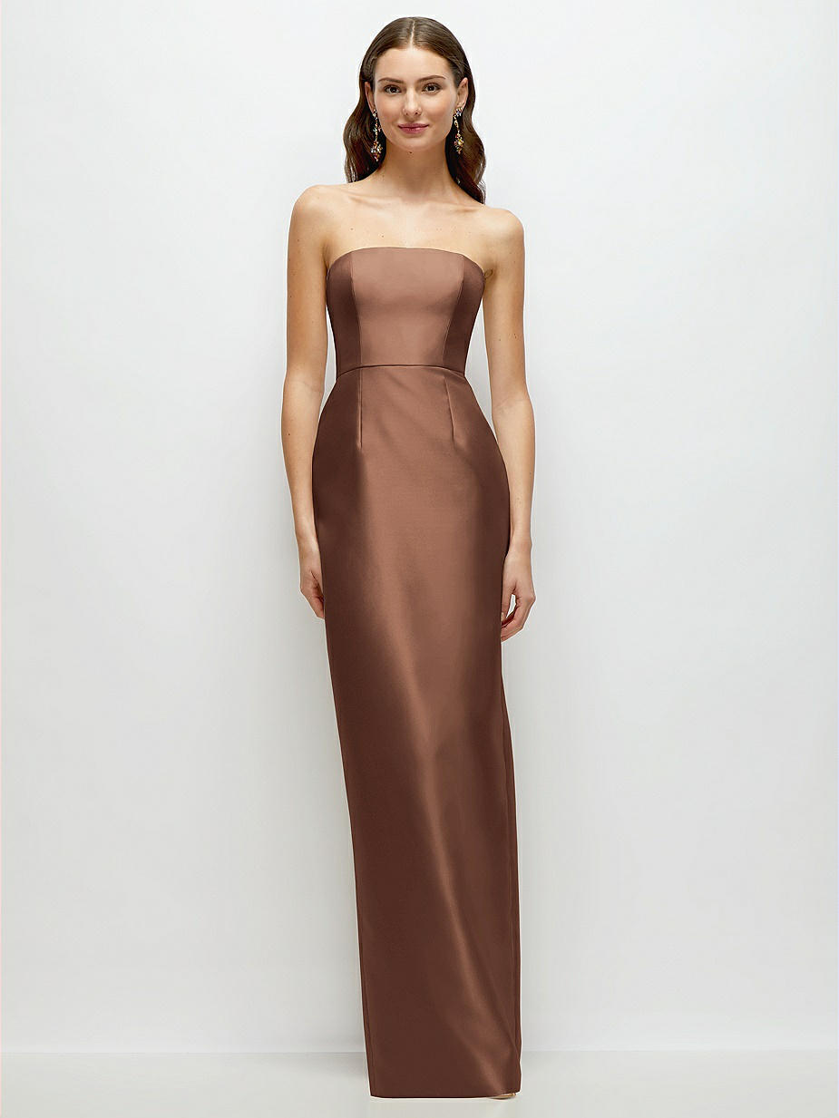 chinese dress ladies Junipa Chocolate Brown Strapless Cutout Maxi Dress - US 4
