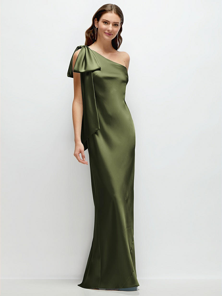 Olive Green Bias Dress Bridesmaid Dresses