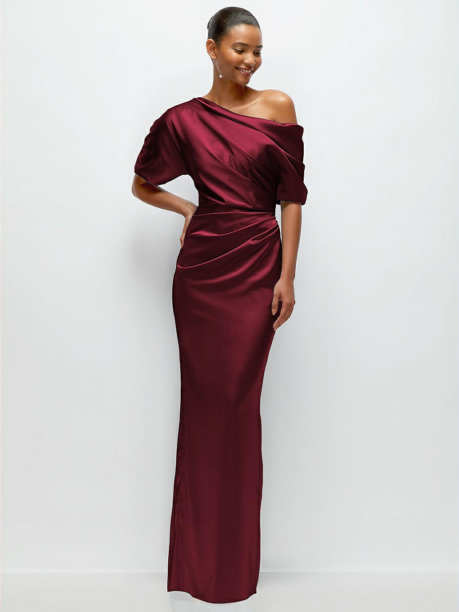dark red wine bridesmaid dresses Burgundy Romantic Wrap Dress, Bridesmaids Dress, Maxi Dress, Long Dress,  Wedding Guest Dress, Formal Dress, Evening Summer Dress