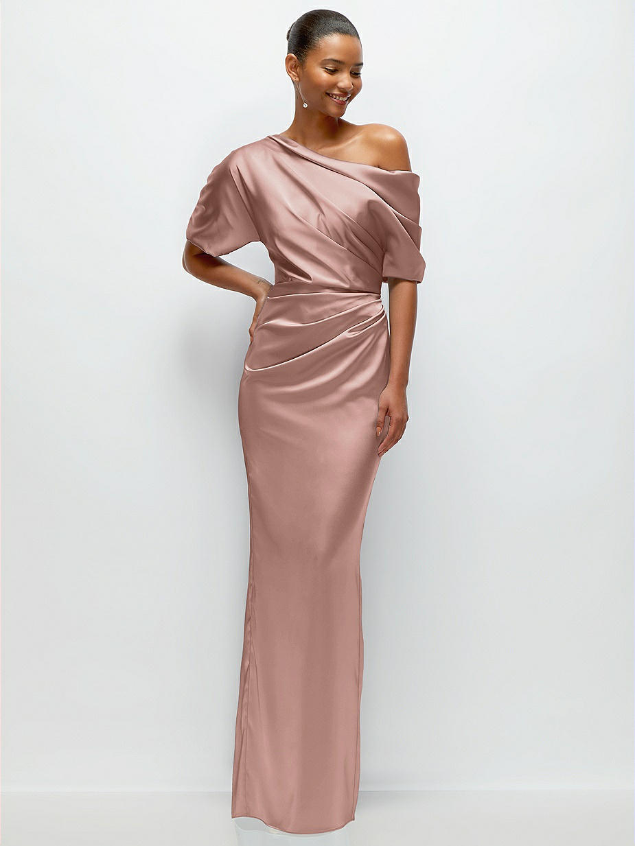 bridesmaid dresses newry Silver Chiffon A-line Off Shoulder Bridesmaid Dresses, Wedding Party Dress,  MBD171 main image 0