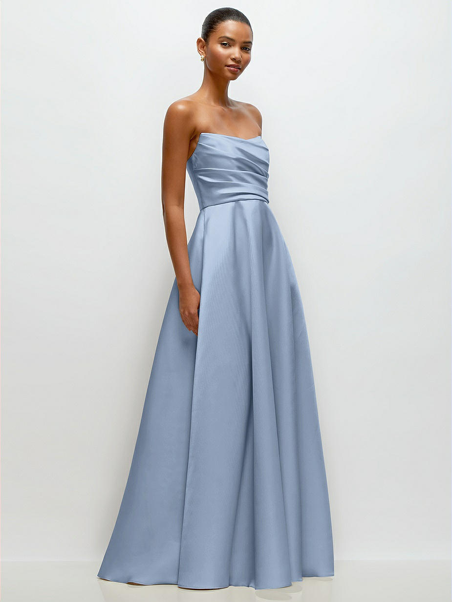 burnt orange bridesmaid dresses plus size Dessy Collection Floral Scarf Tie One-Shoulder Tulle Dress with Long Full Skirt - 3130FP - Pink