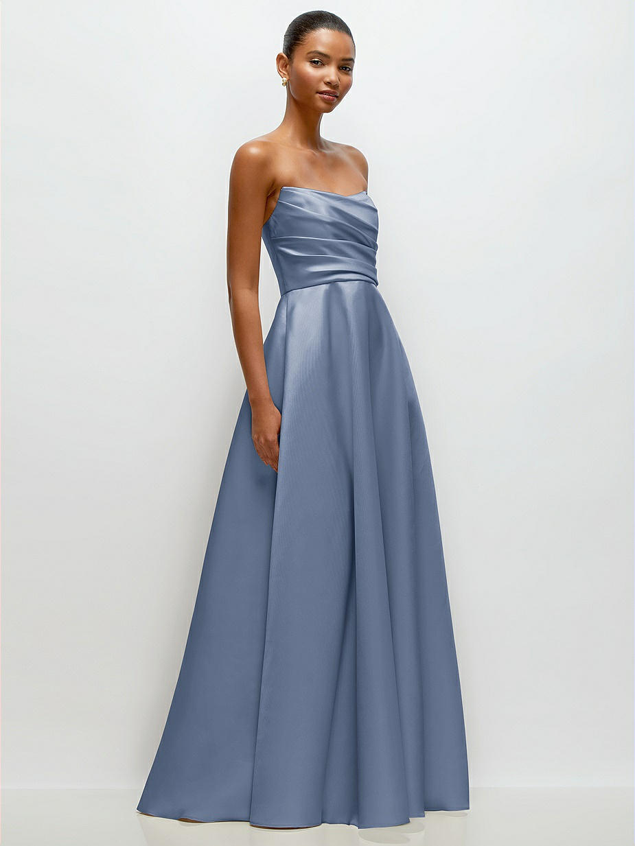 larkspur blue bridesmaid dresses Bride @cassidy_dudley curated the perfect combination of blue floral mismatched bridesmaid dresses! Links in bio. I had 11 bridesmaids in total and all dresses were from Dessy! I paired the colors/pattern