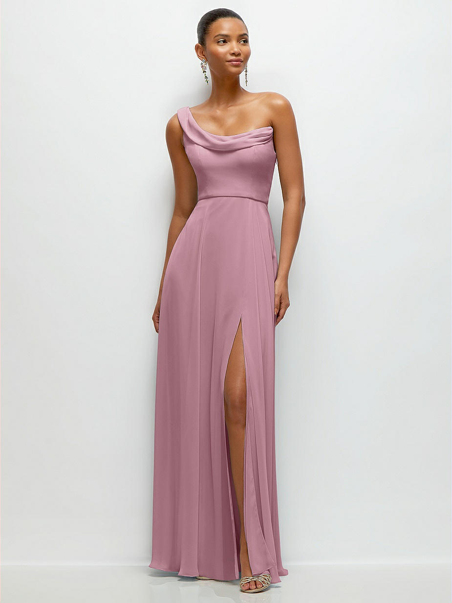 dusty pink dresses long pink formal dress Dusty Pink Strapless Ruffles Mermaid Prom Dress Long With Slit-parroquiadesanalbertomagno.com