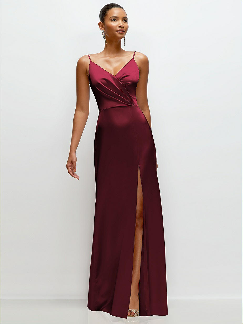 chinese dress ladies Asymmetric Ruffled Spaghetti Strap Maxi Dress with Rose Choker