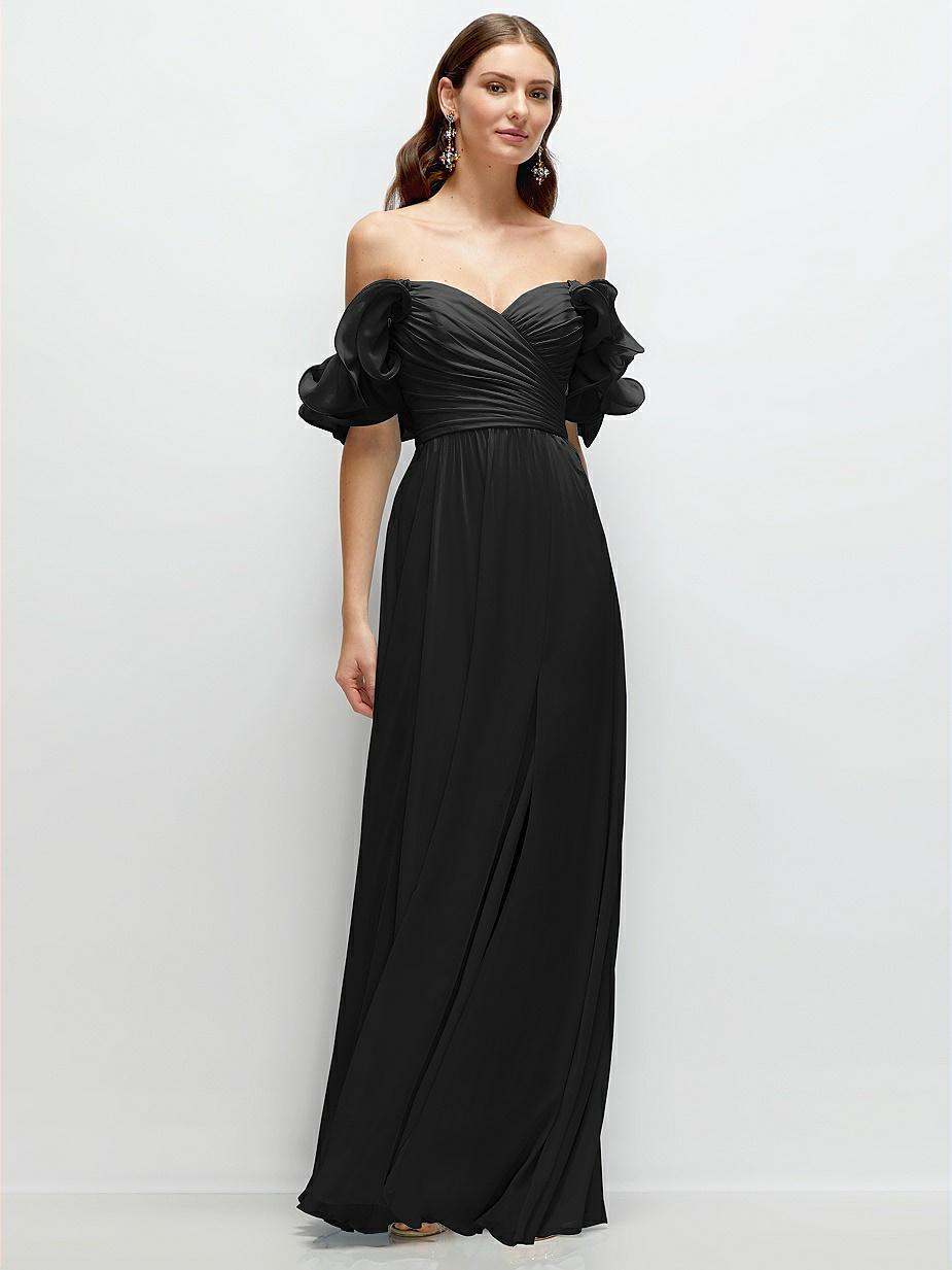 sachin and babi light blue dress Embroidered Top Chiffon Pleated Midi - Black main image 0