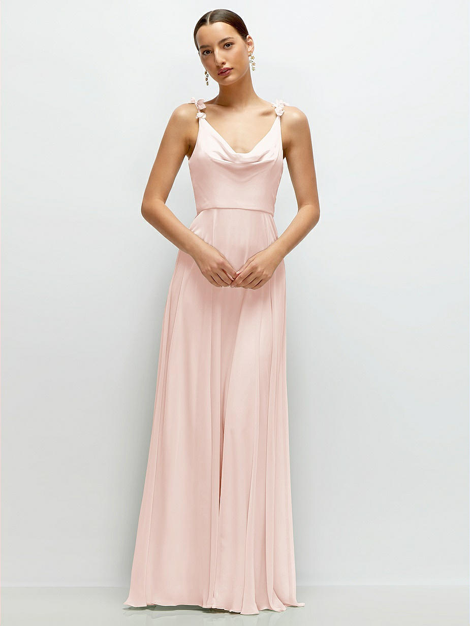 open lace back dress Sorella Vita 9512 Charmeuse Satin Bridesmaid Dress – South Coast Brides main image 1