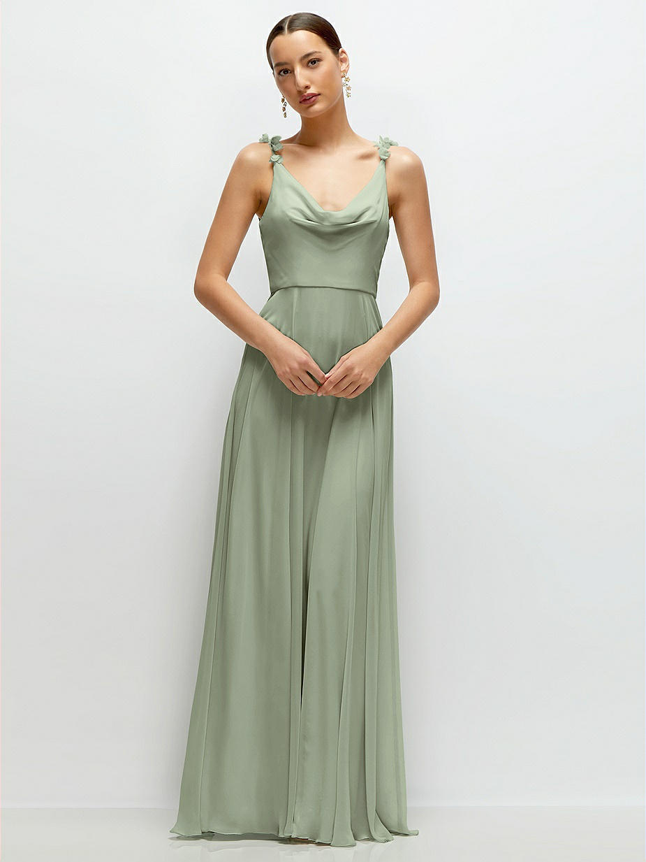Sage Cowl Bridesmaid Dresses