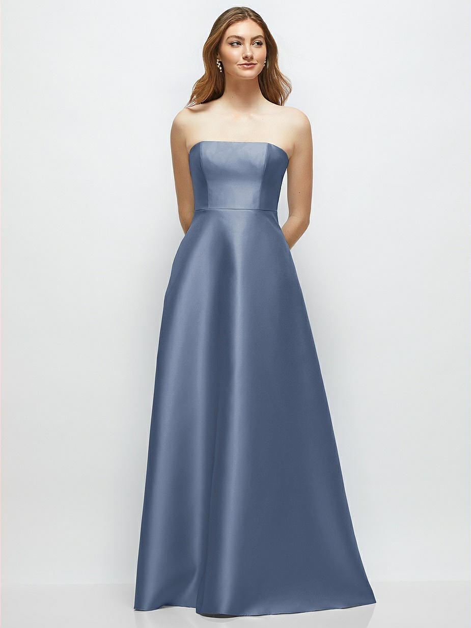 Alfred Sung Larkspur Blue Bridesmaid Dresses
