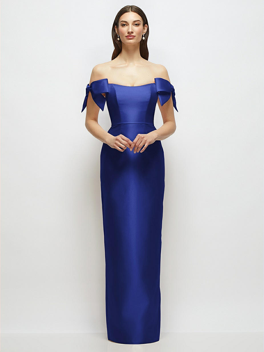 fitted mermaid bridesmaid dresses Rose One Shoulder Bridesmaid Dress in Stretch Satin