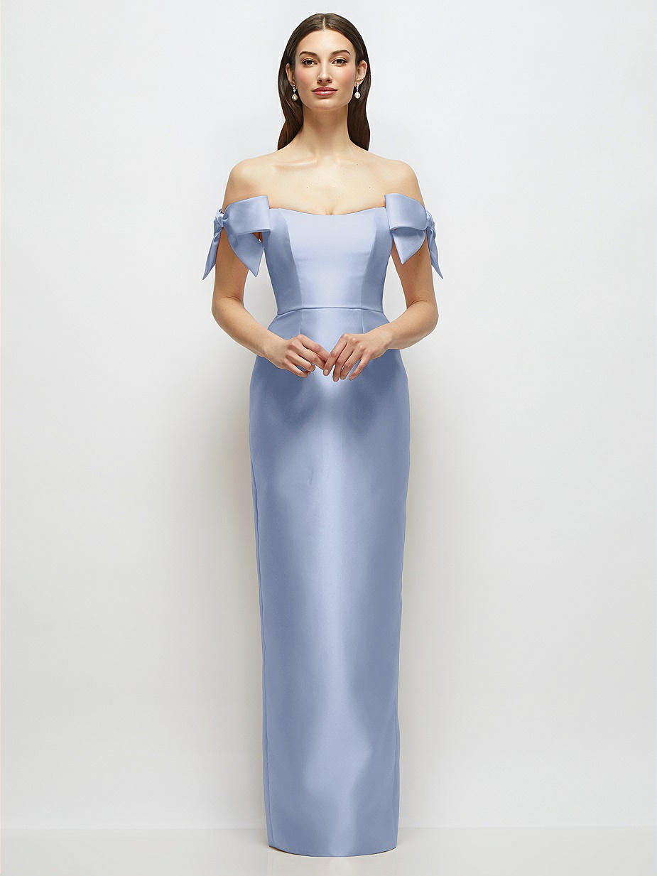 blue and champagne bridesmaid dresses Modest One-shoudler Sleeveless Navy Blue Mermaid Long Bridesmaid Dress SposaBridal