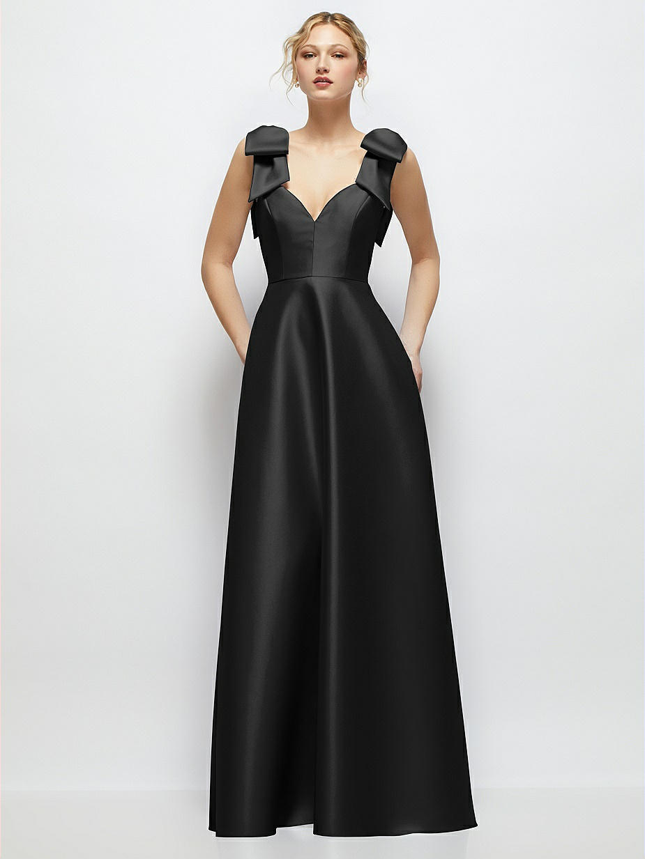 Alfred Sung Black V-Neck Bridesmaid Dresses
