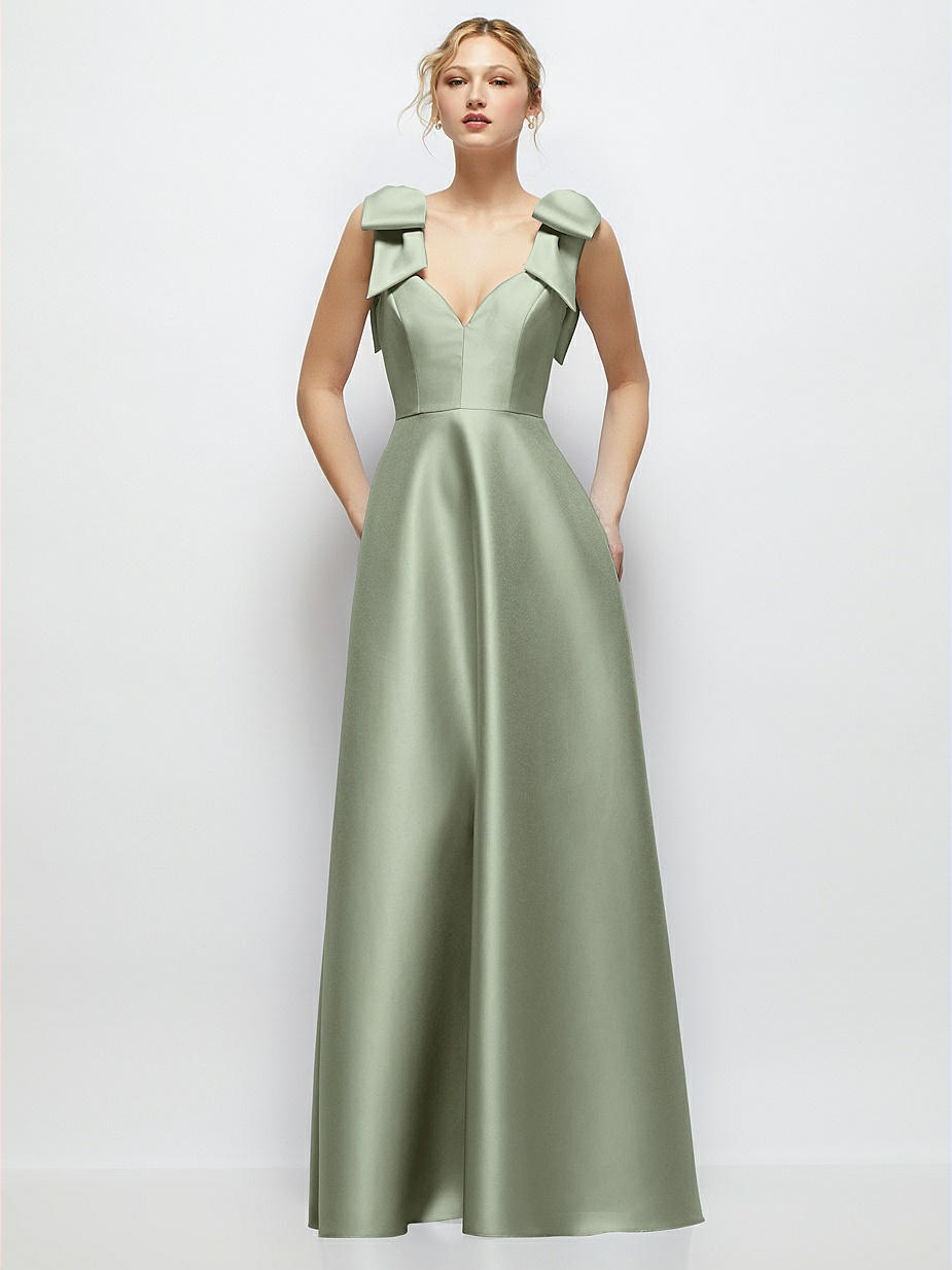 green emerald velvet dress Sage Green Spaghetti Straps Tulle A-Line Long Prom Dresses with Appliq main image 1