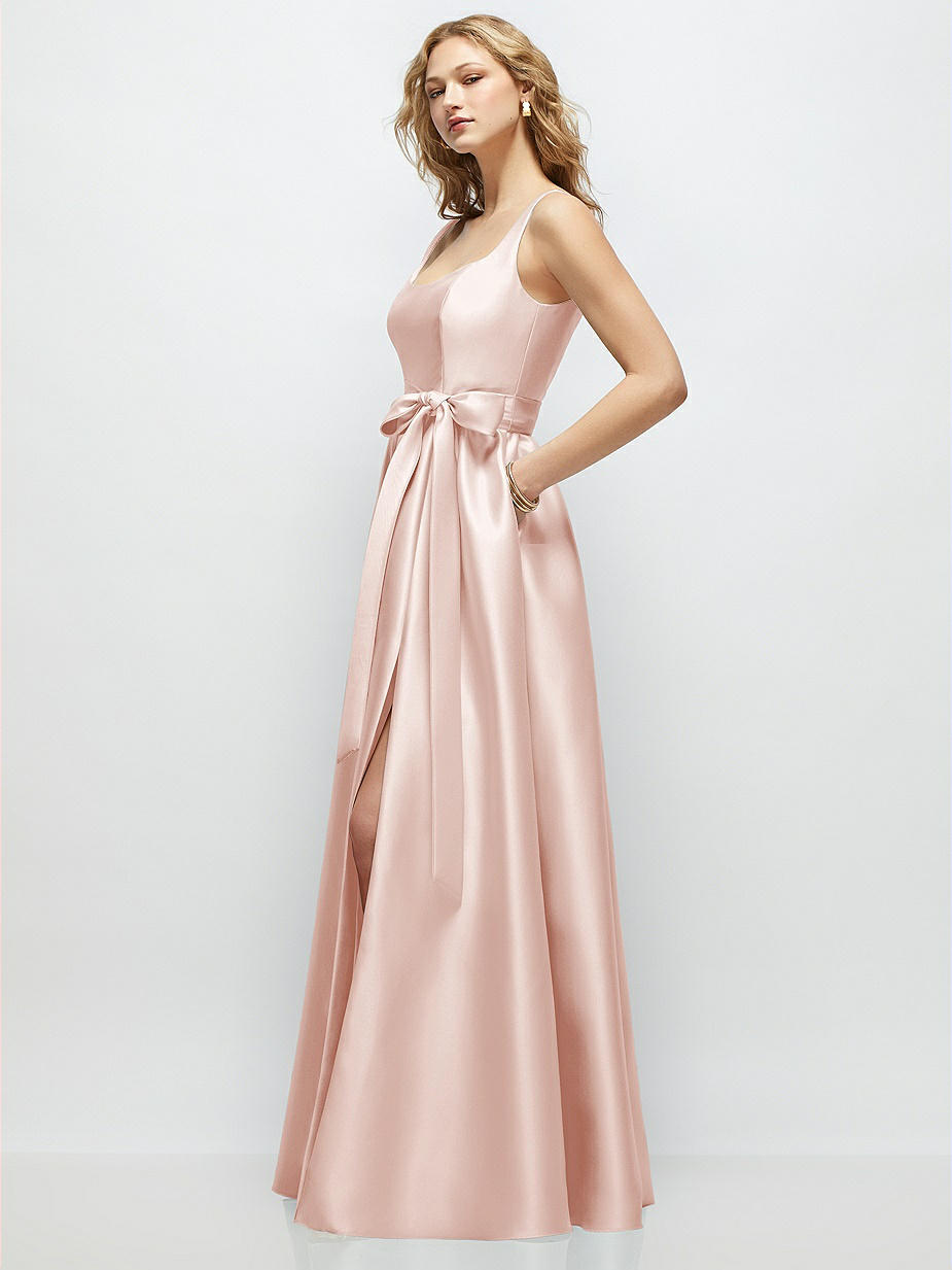 rockabilly style bridesmaid dresses Ballet Pink Chiffon Bridesmaid Dress A-Line Floor-Length main image 1