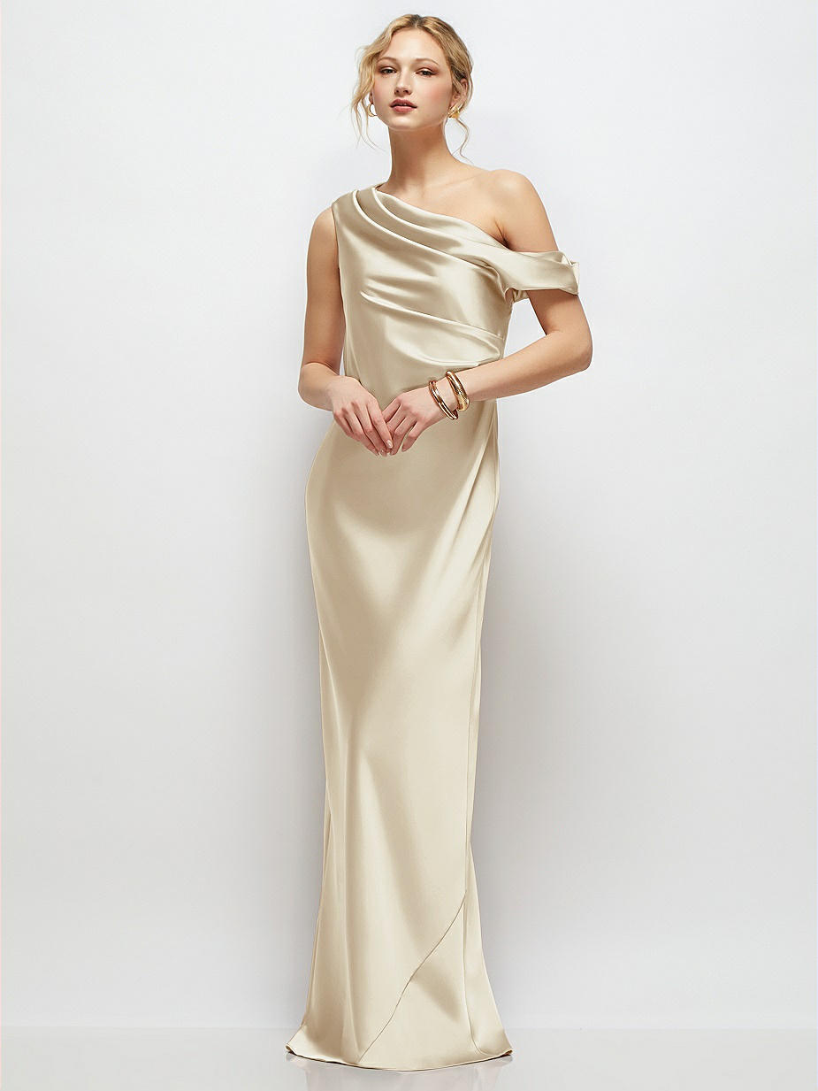 sachin and babi light blue dress Satin Dress Swatch - Champagne main image 0
