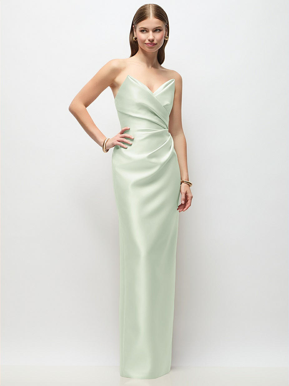 Mint Green Strapless Bridesmaid Dresses