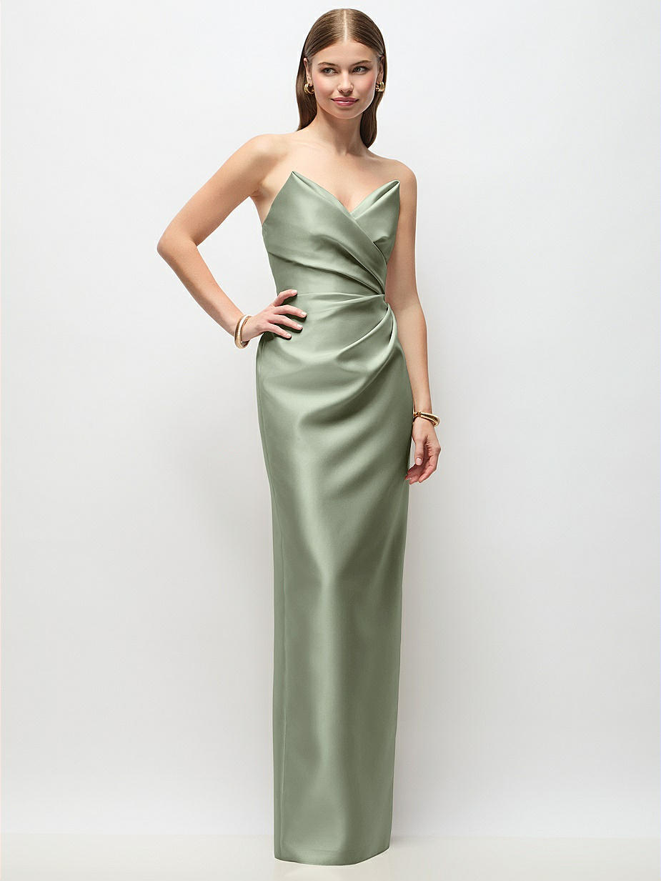Sage Pleated Bridesmaid Dresses
