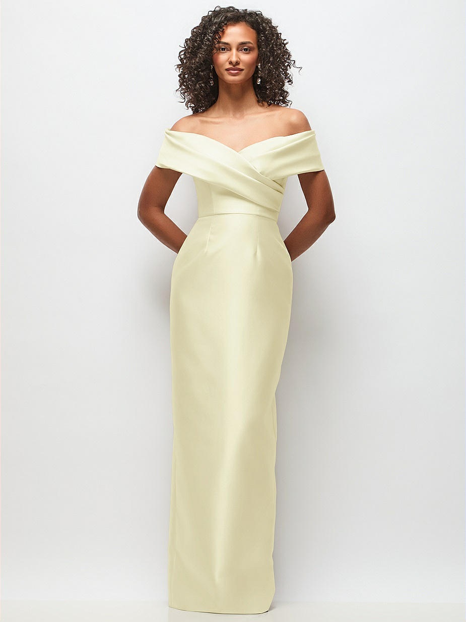 green emerald velvet dress Off Shoulder A-Line Satin Maxi Bridesmaid Dress for Elegant Occasions