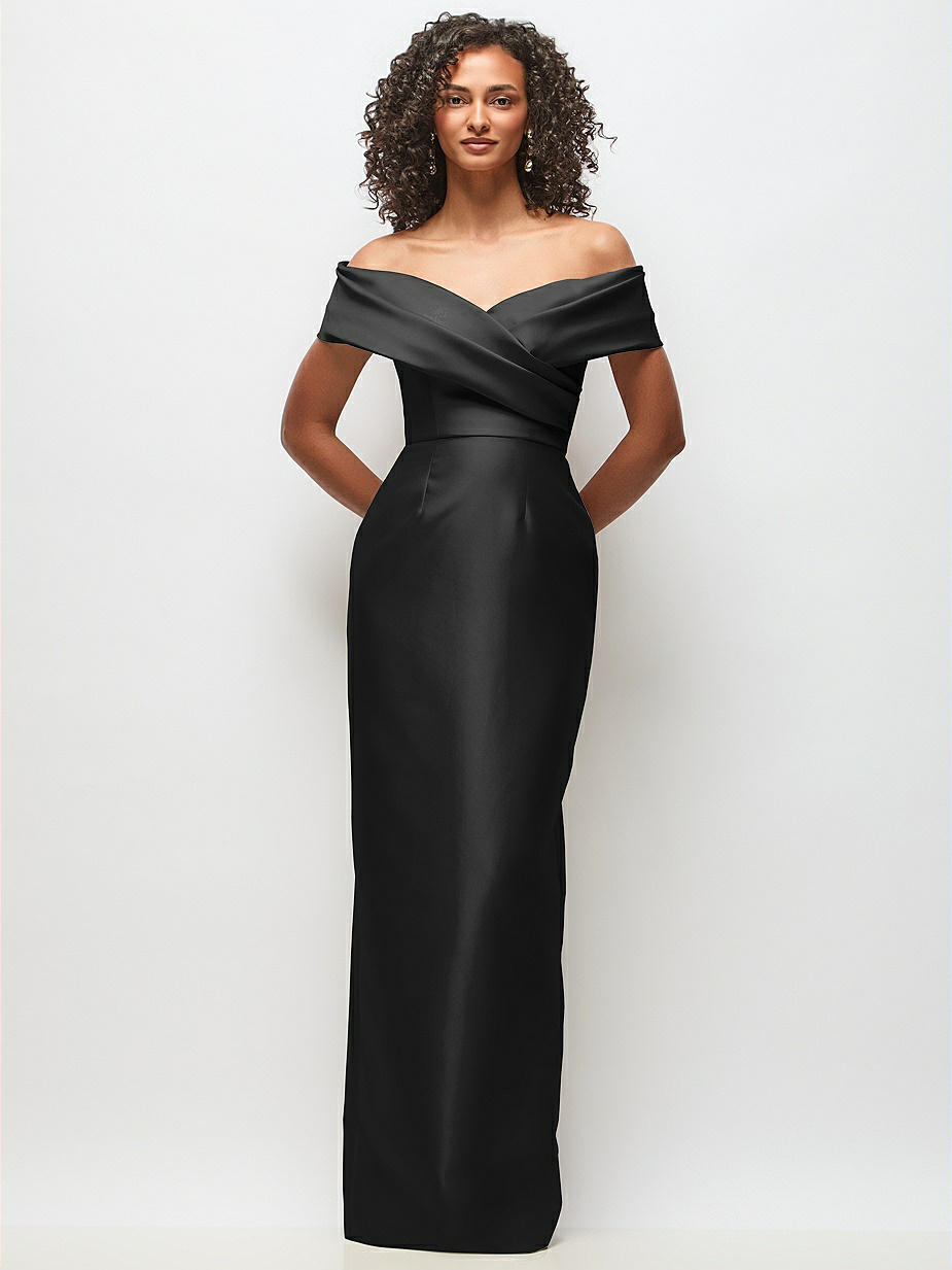 chiffon maxi dress bridesmaid Black Mismatched Bridesmaid Dresses Mermaid Wedding Guest Dress US2 / Same as Picture / B main image 0