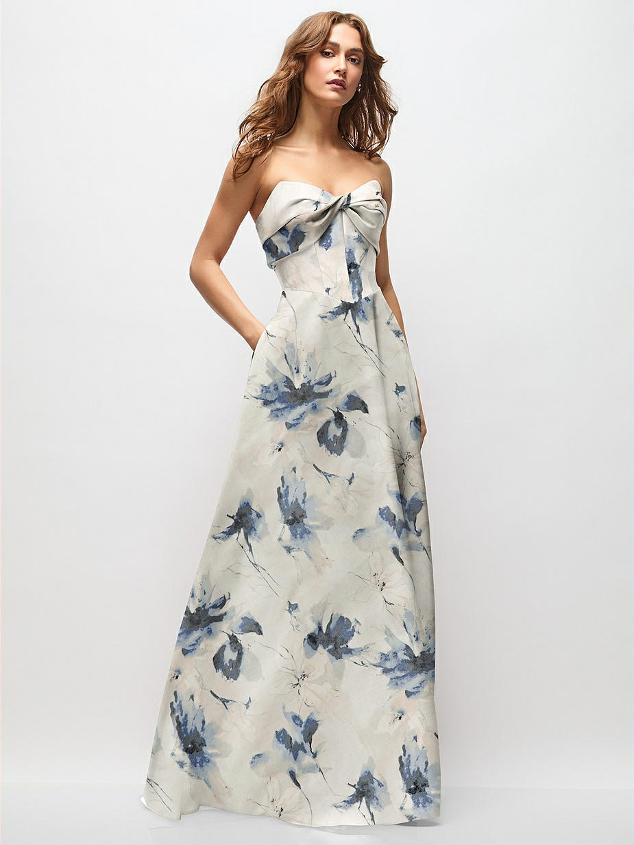 knee length dresses for ladies Venus Womens Strapless Ruffle Maxi