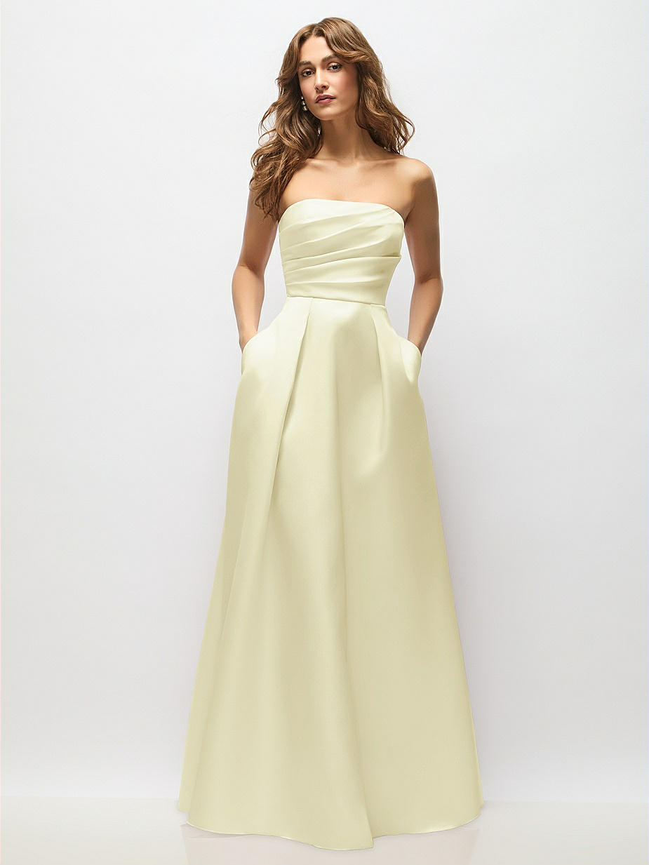 women green bridesmaid dresses Plunging Neck A-Line Dark Green Bridesmaid Dress – FancyVestido