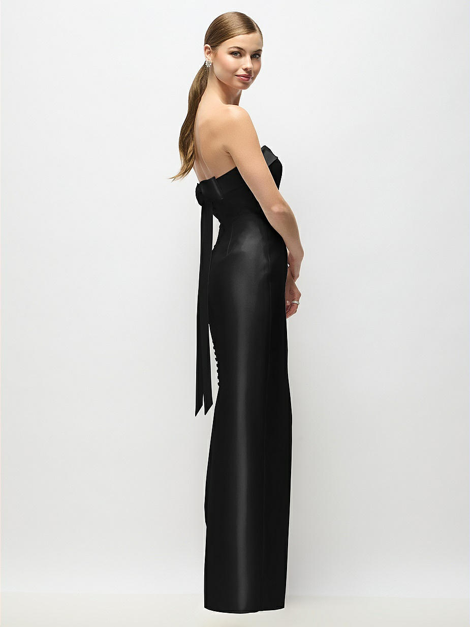 chinese dress ladies Taylor Tube Maxi Dress, in Black Luxe Satin, Size: Medium | Show Me Your Mumu