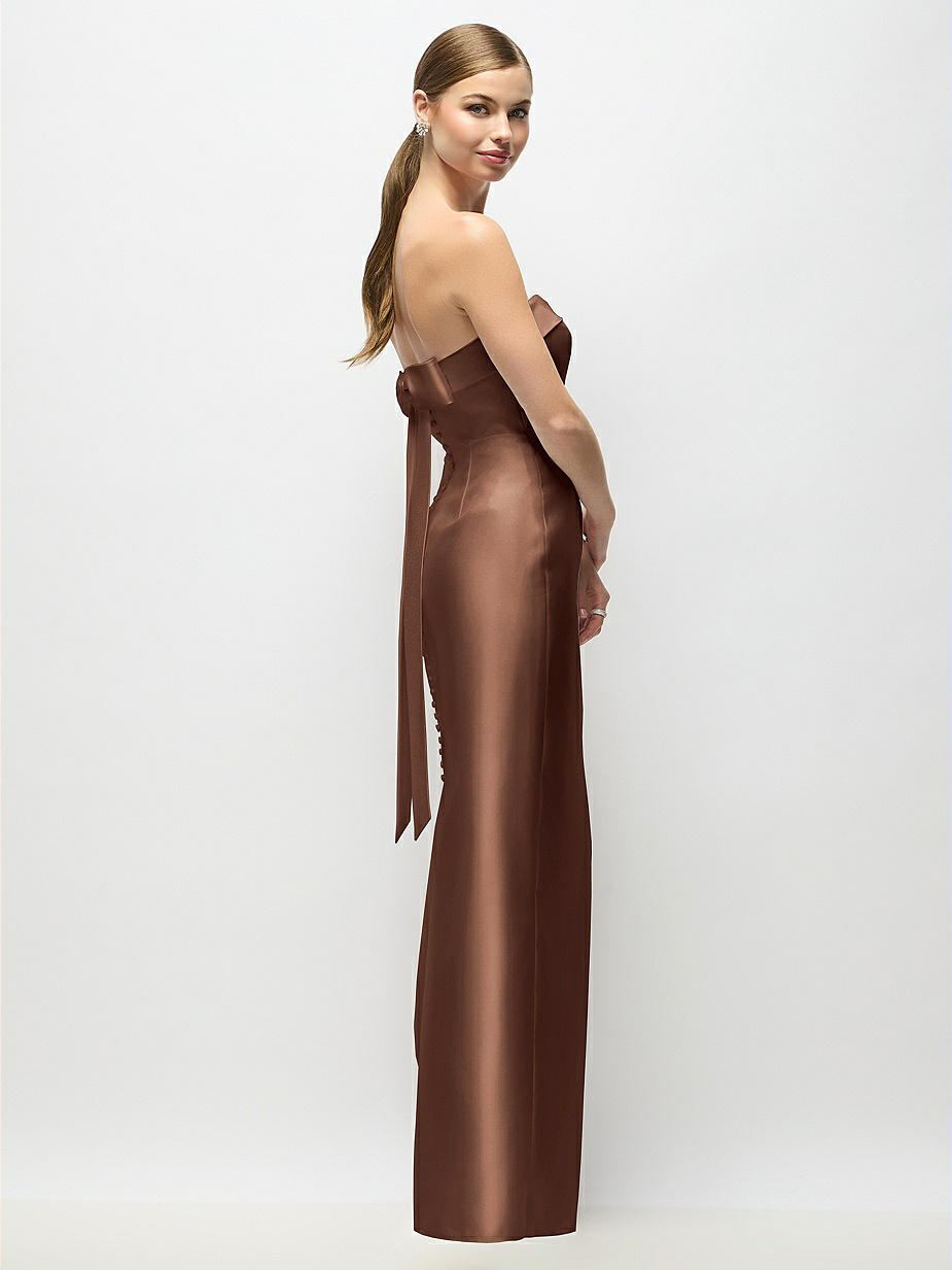 Brown Bow & Tie Bridesmaid Dresses