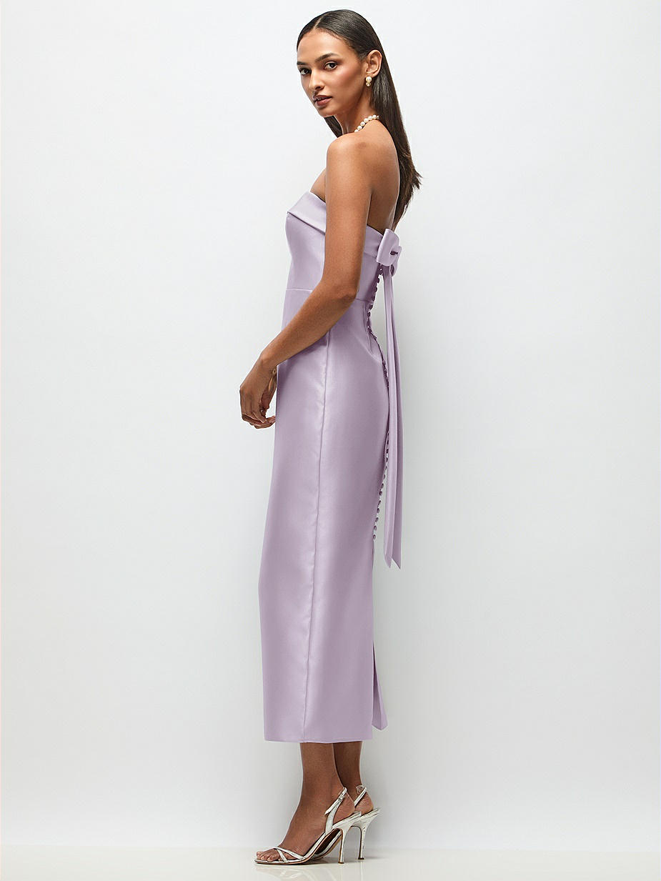 purple midi bridesmaid dresses Violet slip midi dress Dark purple off shoulder straps back Elegant dr Koutun Dress