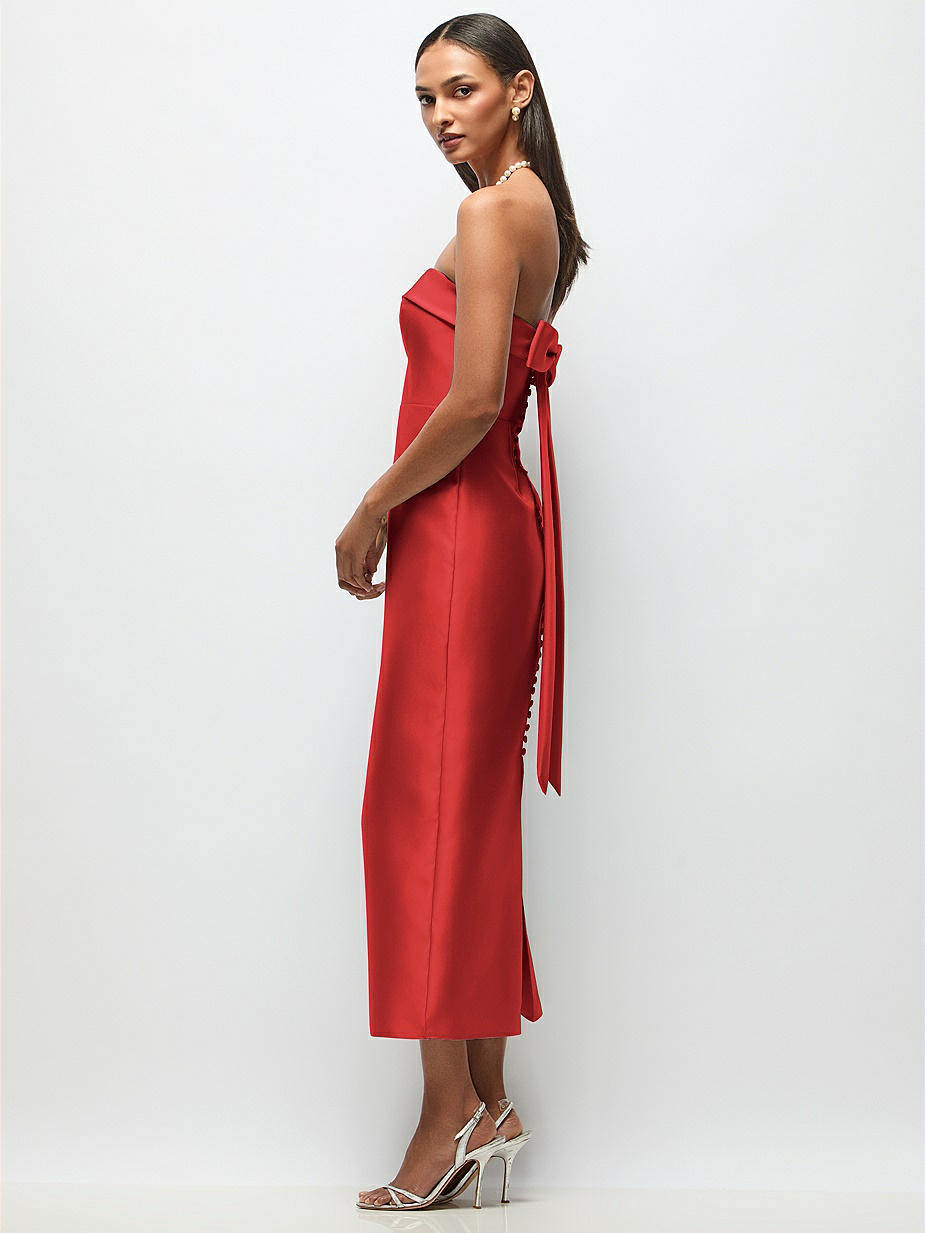 red midi bridesmaid dress Cabernet Midi Bridesmaid Dresses