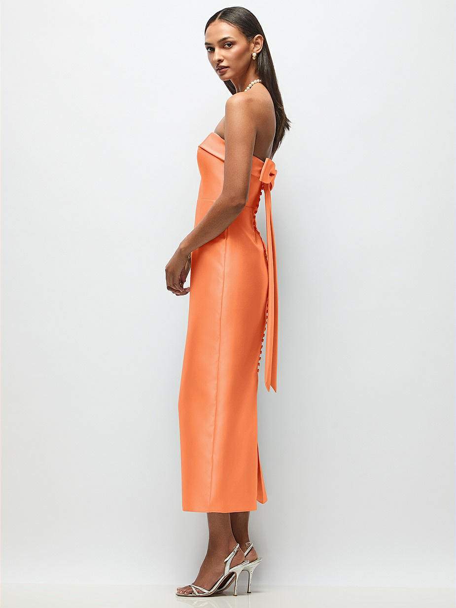 strapless orange bridesmaid dresses Orange Strapless Bridesmaid Dresses