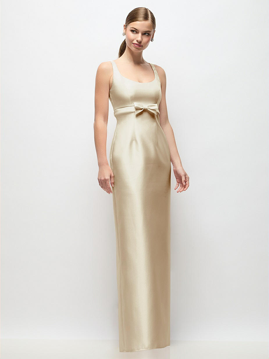 sachin and babi light blue dress Shimmering Champagne Dress with Pointy Back Bodice
