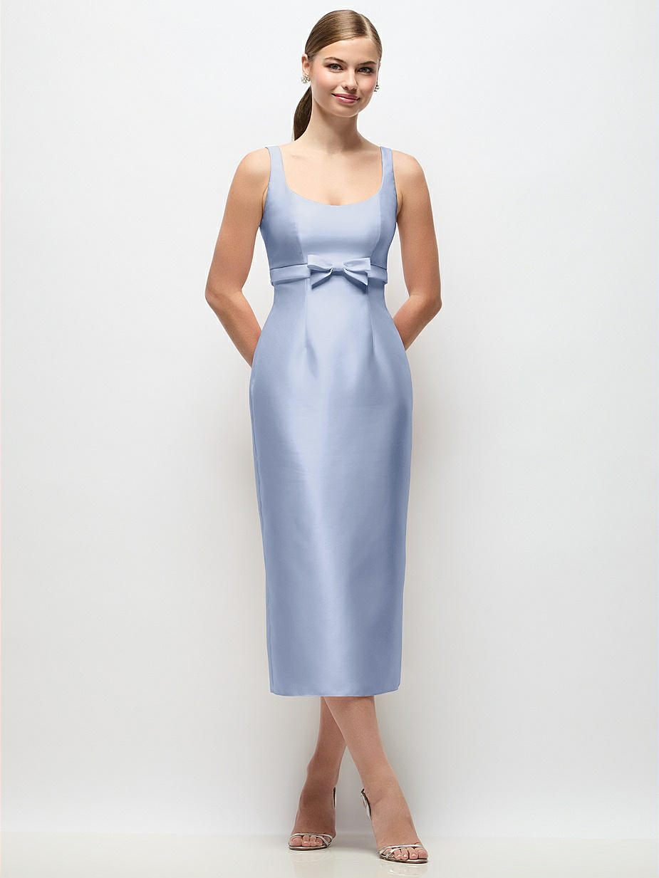 Sky Blue Bow Bridesmaid Dresses