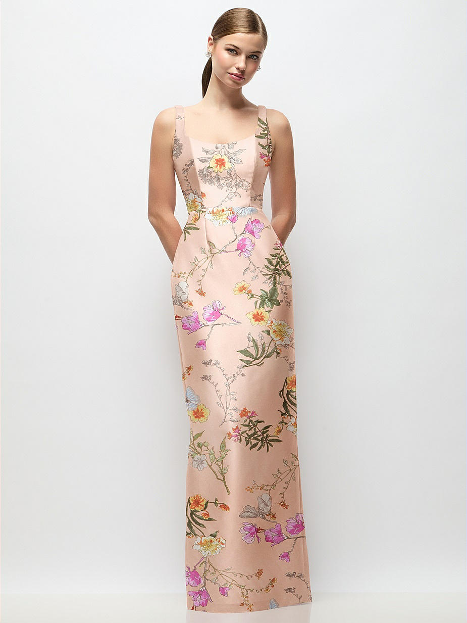 Butterfly Botanica Pink Sand Floral Bridesmaid Dresses