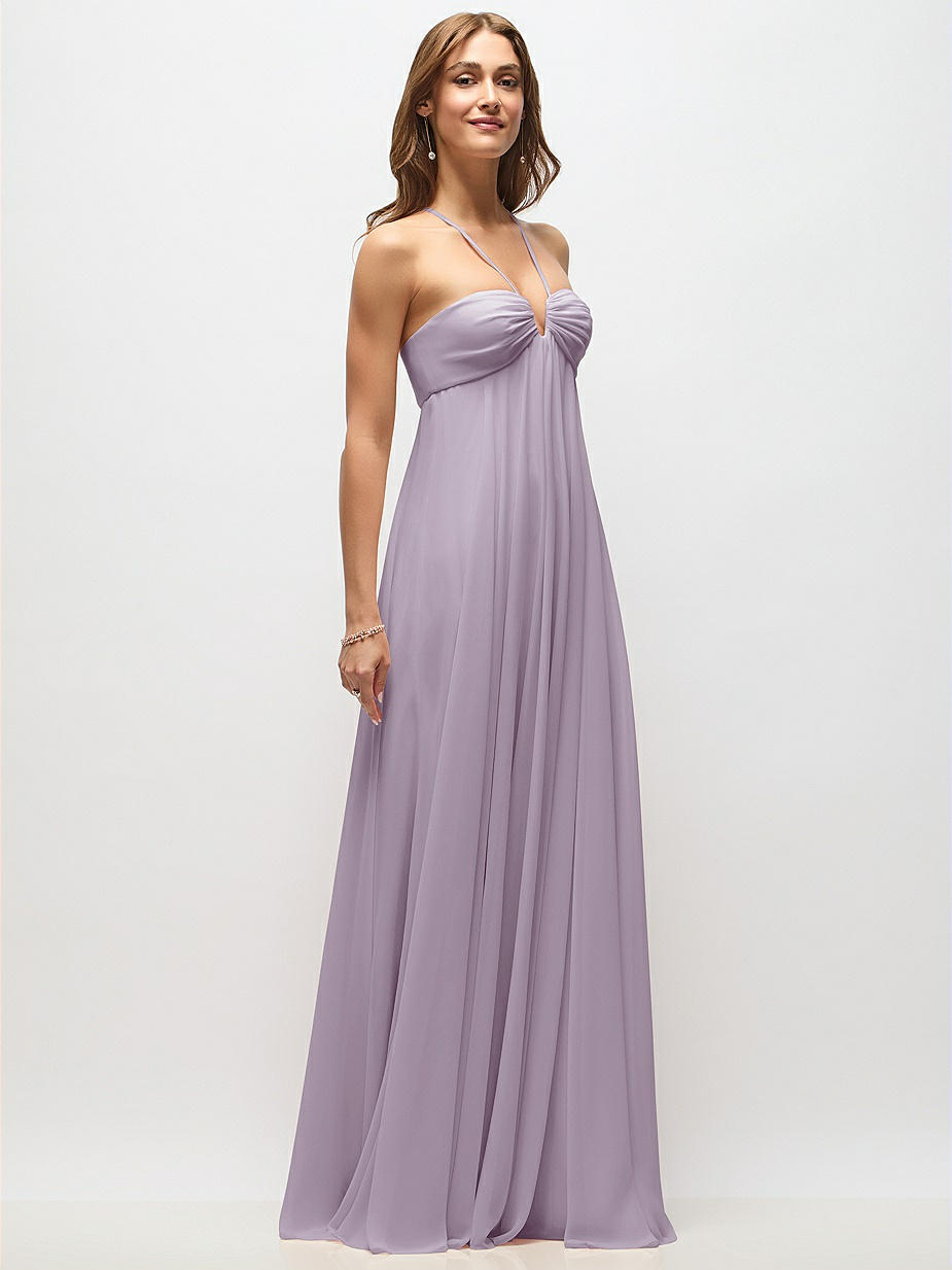 lavender fog bridesmaid dress Wedtrend Women Lavender Flower Bridesmaid Dress A-Line Spaghetti Straps  Pleated Long Wedding Party Dress  WEDTREND