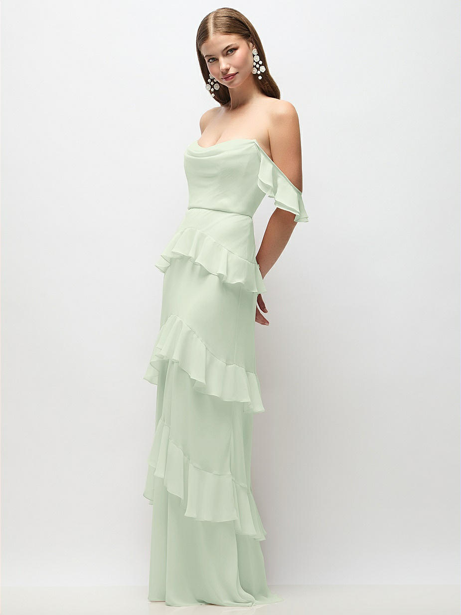 slim fit dress slacks Light Mint Green Flowers Beautiful Long Tulle Party Dress, Light Green –  Cutedressy main image 1