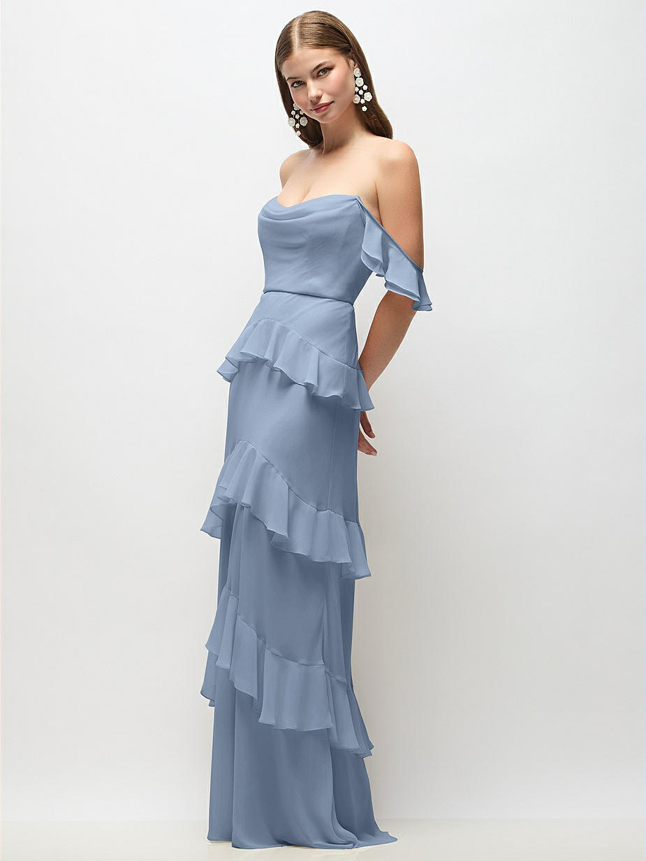 dessy chiffon bridesmaid dresses Blue Bridesmaid Dresses – Ms. Grace main image 1
