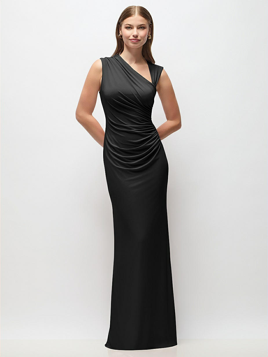 Black Matte Jersey Bridesmaid Dresses