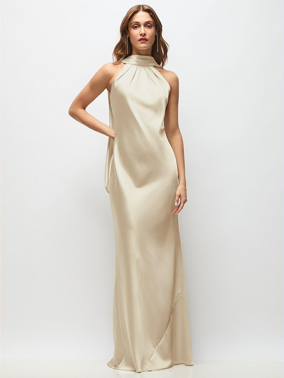 dessy high neck bridesmaid dress Dessy Collection 3123