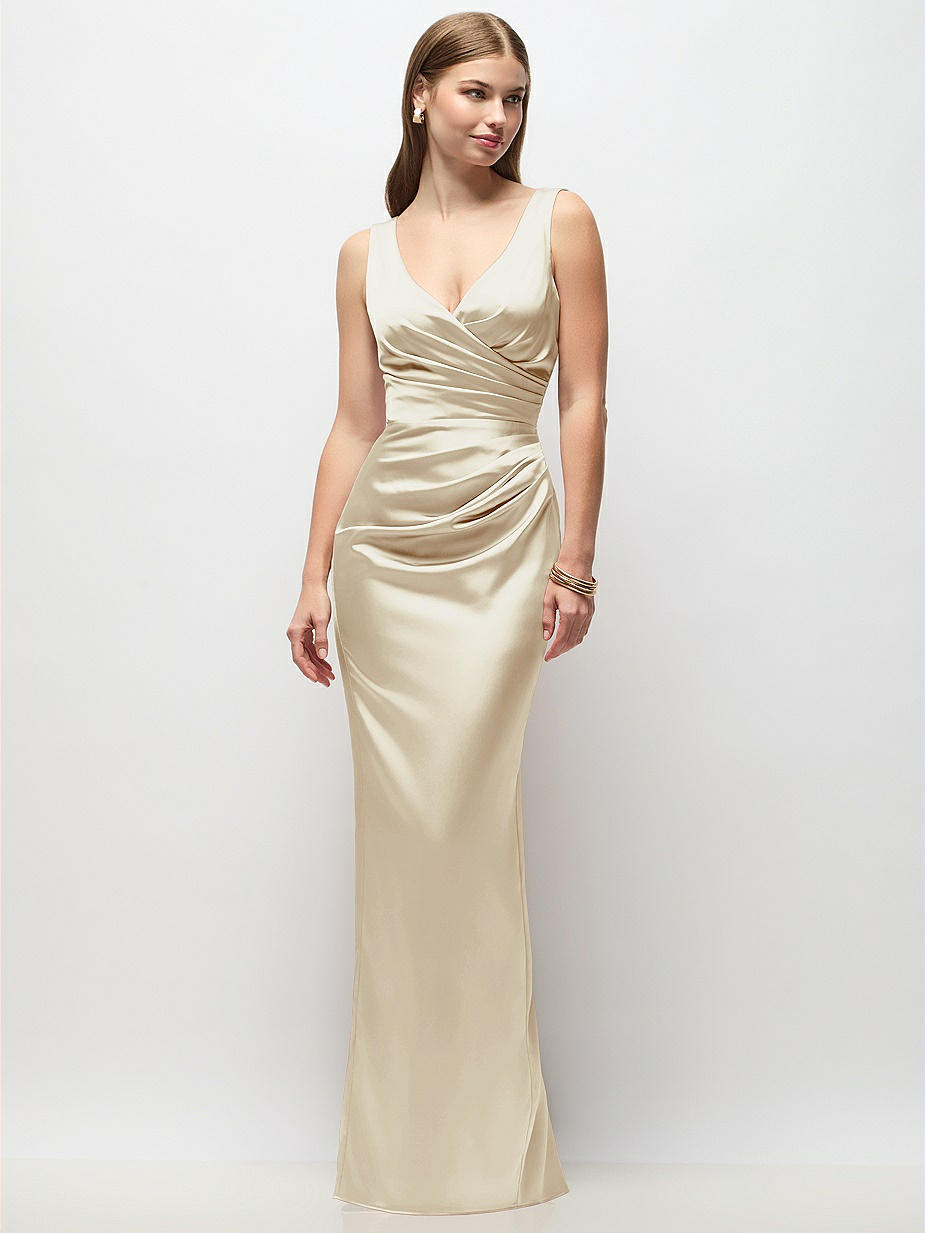 sachin and babi light blue dress Customizable Plus Size Champagne bridesmaid with