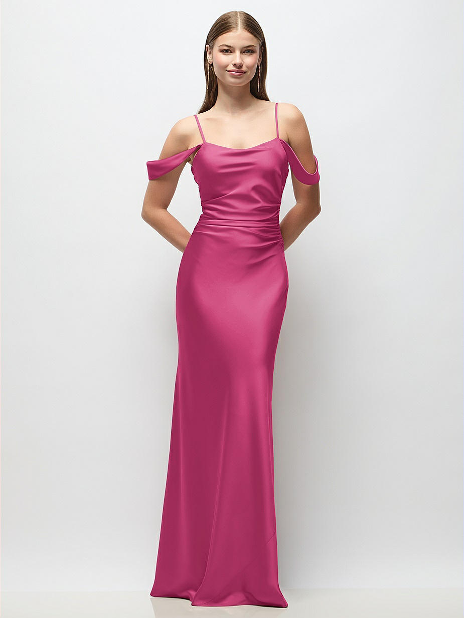 tea rose color bridesmaid dresses ZAPAKA Women Dusty Rose Formal Dress A-Line Tea-Length Mother of the Bride Dress With Sequins, Dusty Rose / US2 main image 1