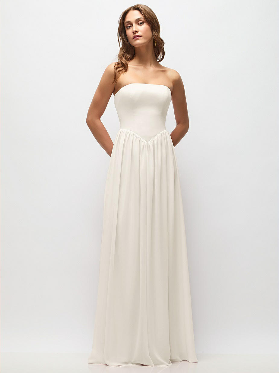 cream colored chiffon dresses Cream Cowl Neck Cape Sleeve A-Line Chiffon Dress