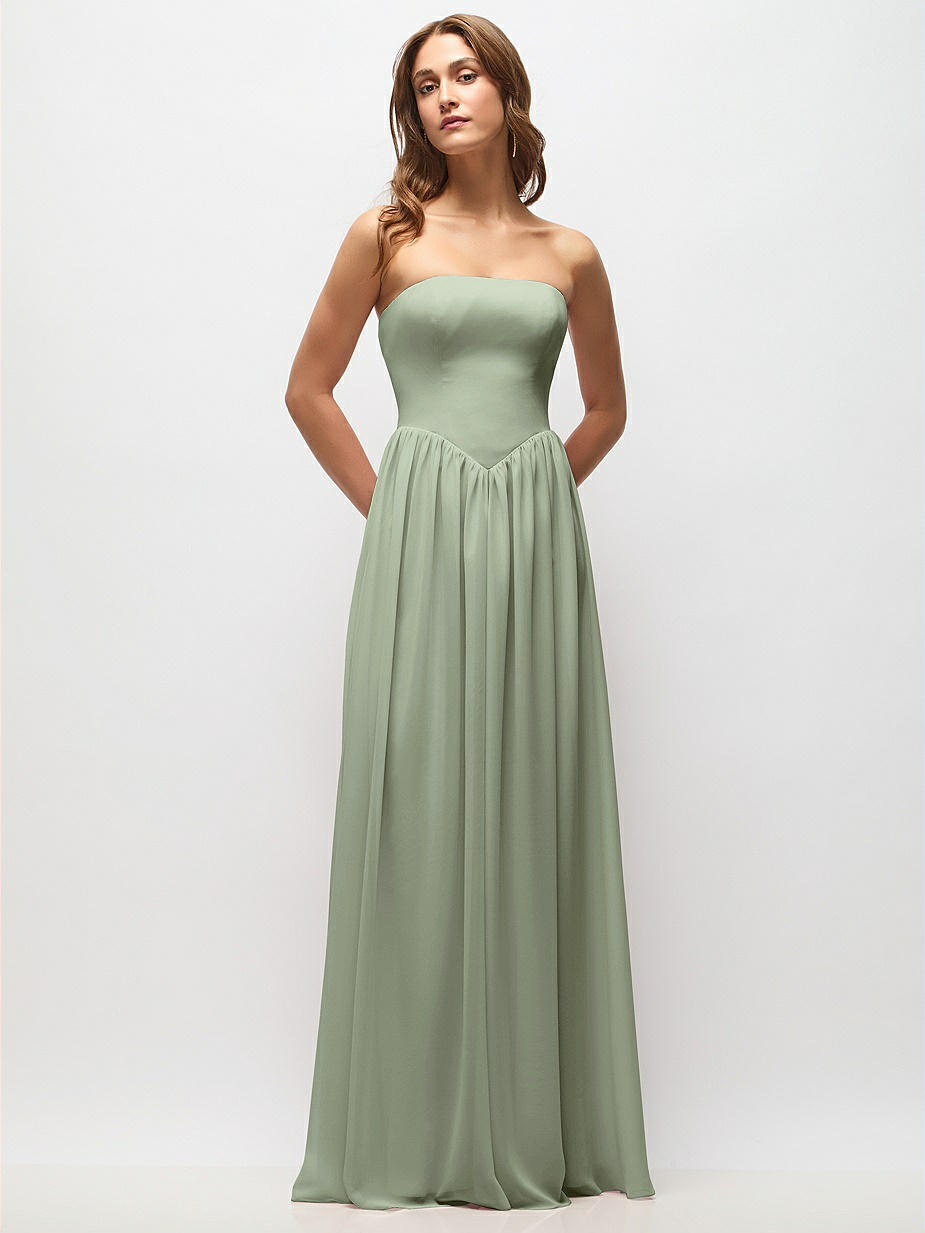 slim fit dress slacks BABARONI Sweetheart Neckline Spaghetti Straps Dress with Belt Dusty Sage Plus size, Dusty Sage / US18 main image 1
