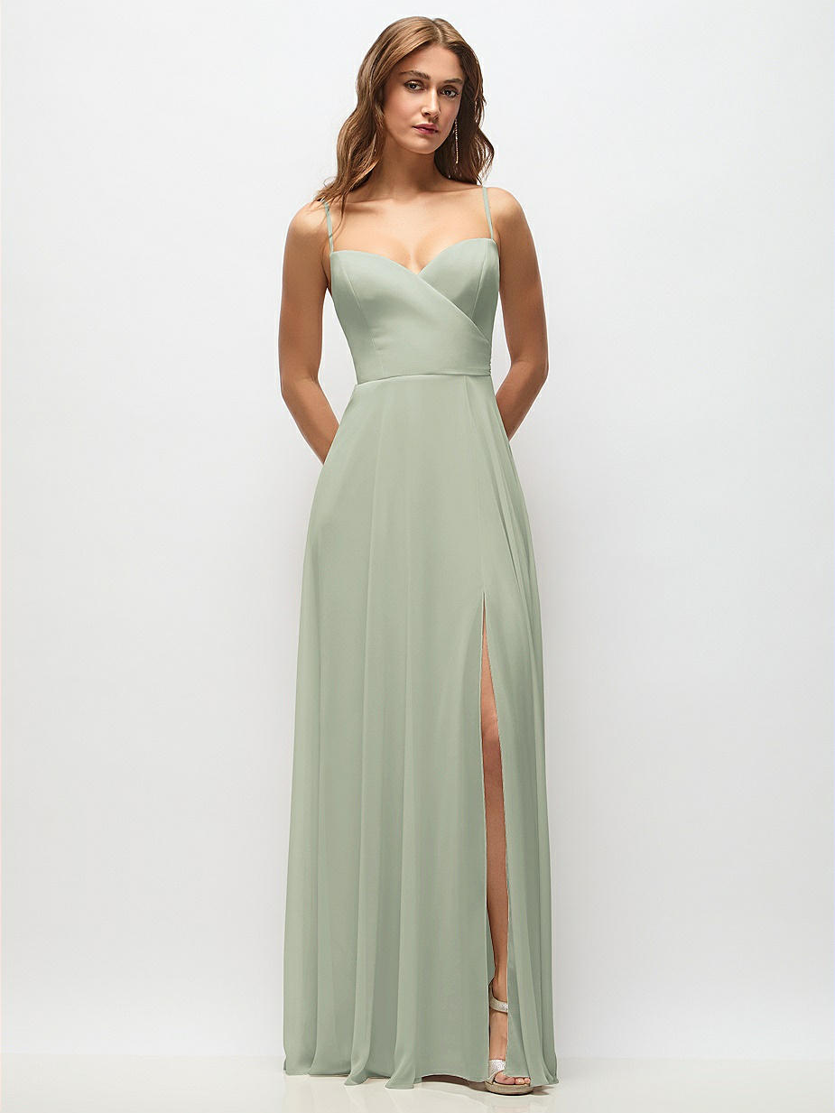 dessy celadon bridesmaid dress Chiffon A-Line Floor-Length Lilac Pleated Cheap Bridesmaid Dress,MBD117