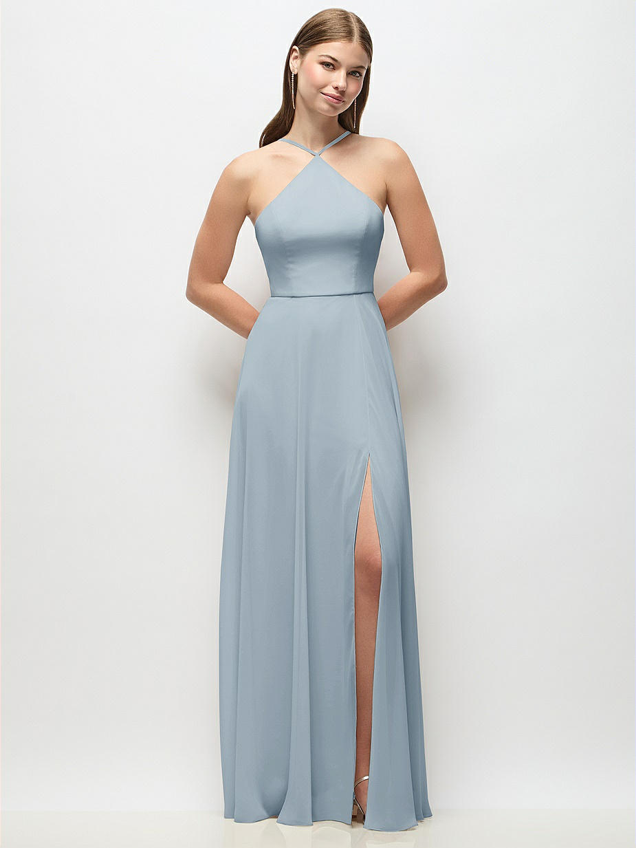 Mist High Neck Bridesmaid Dresses