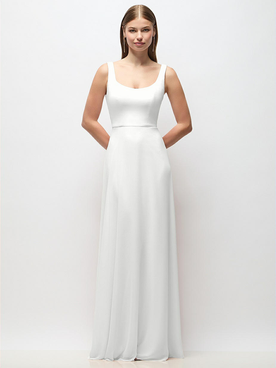 white christmas dresses Dolly Luxury White V-Neck Sleeveless Loose Ruffle Wedding Dress-Yola M / White main image 1