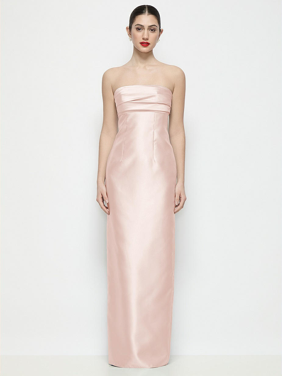 Blush Satin Twill Bridesmaid Dresses