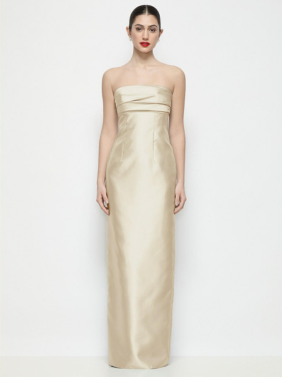 empire waist champagne dress Champagne Bridesmaid Dress Chiffon Size Large