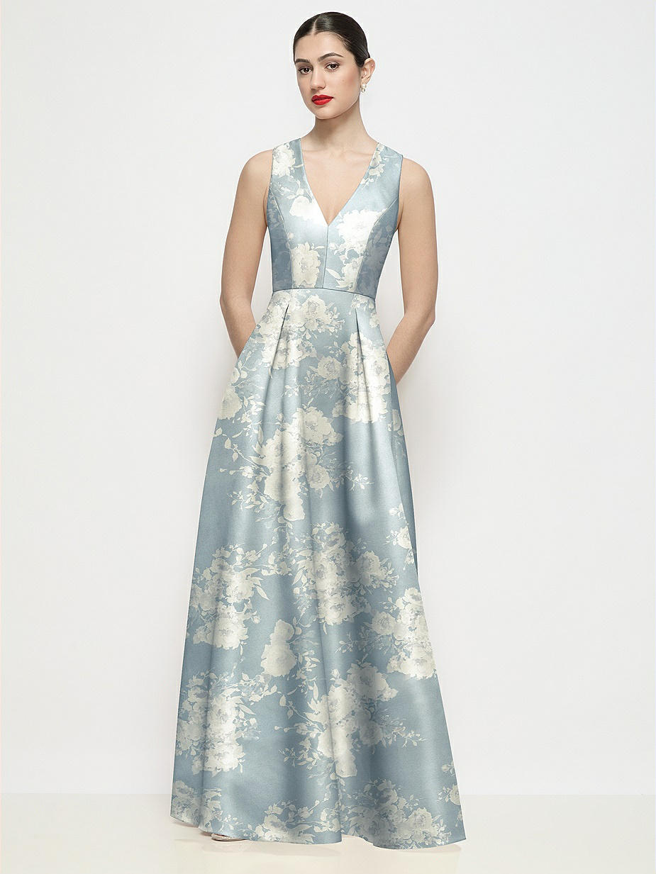 Porcelain Blue Seraphina Floral Bridesmaid Dresses
