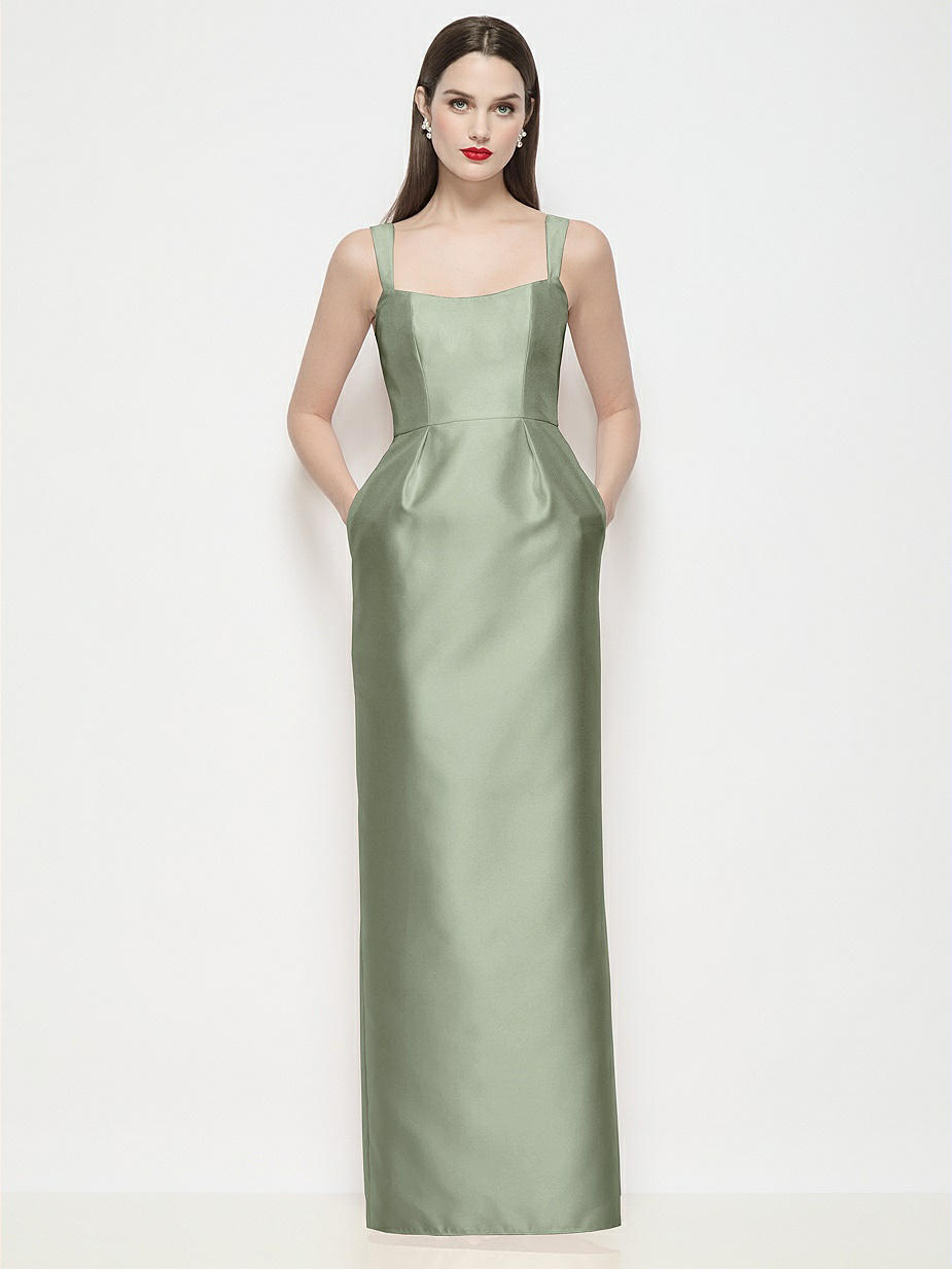 green taffeta bridesmaid dress Aline Dark Green Bridesmaid Dress,Halter Bridesmaid Dress,Taffeta Bridesmaid Dress,BD00097, US24W / Red main image 0